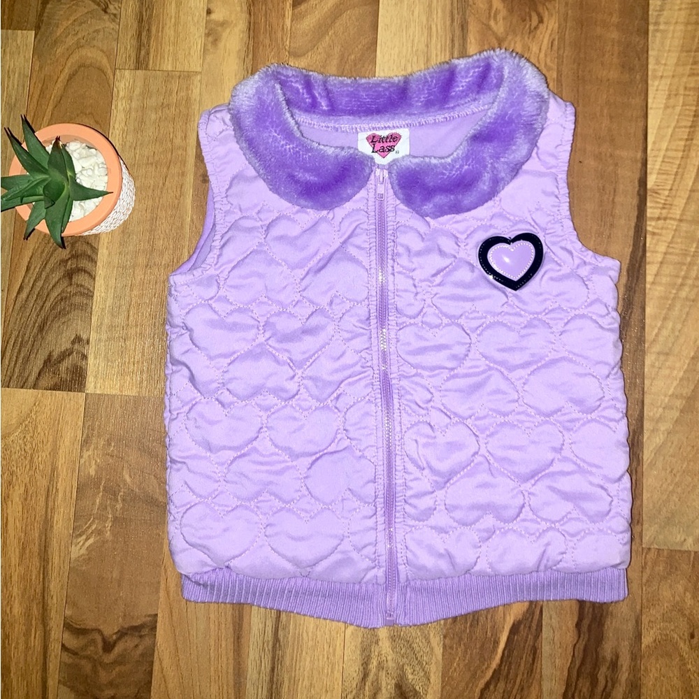 Gently worn.  Violet heart inspired vest. Sz 5T A4